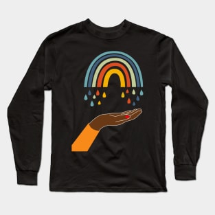 Rainbow and hand Long Sleeve T-Shirt